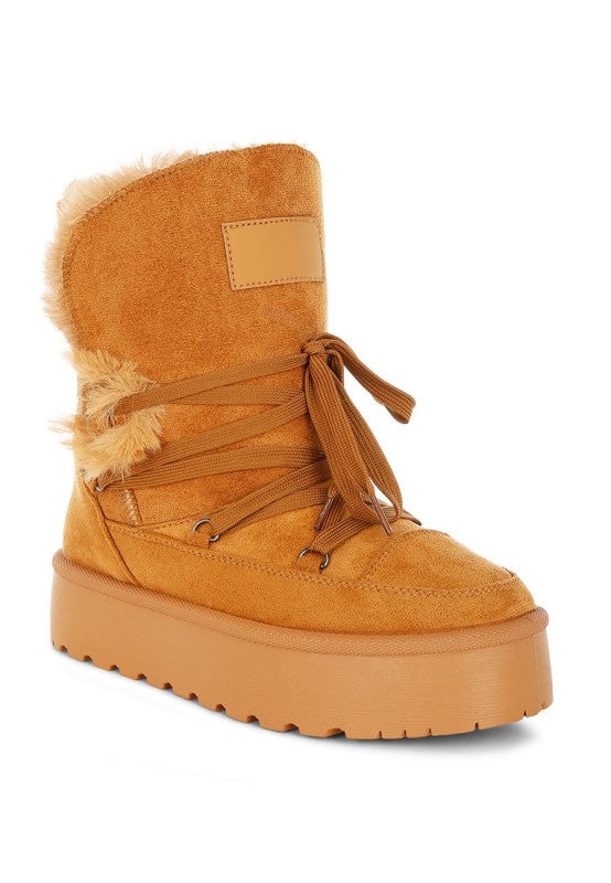 Noaya Chunky Faux Fur Snow Boots free shipping -Oh Em Gee Boutique