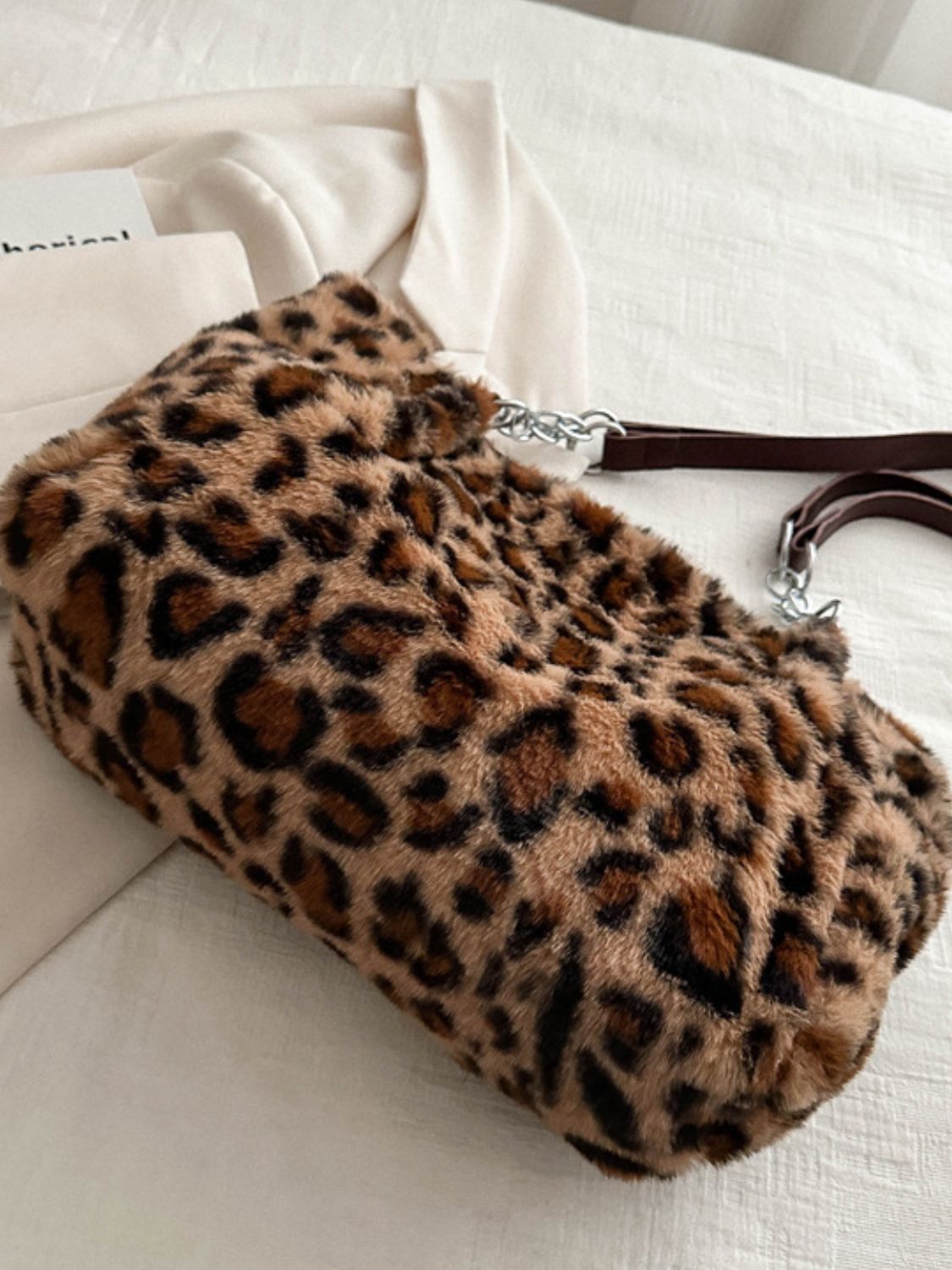 Faux Fur Leopard Shoulder Bag free shipping -Oh Em Gee Boutique