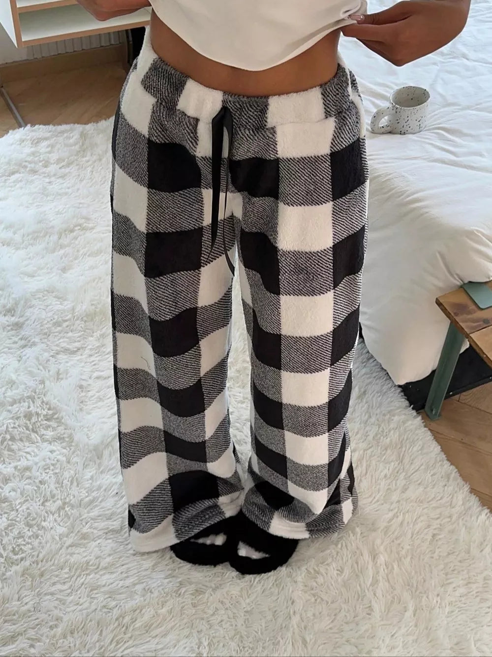 Wide Leg Plush Pants free shipping -Oh Em Gee Boutique