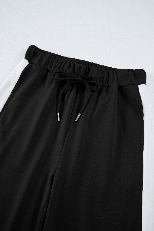 Varsity Stripe Patchwork Pullover and Pant Set free shipping -Oh Em Gee Boutique