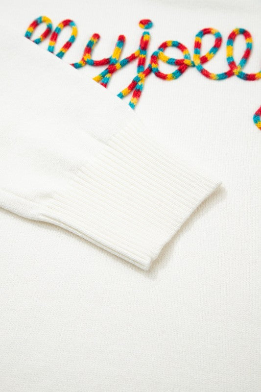 Christmas Holly Jolly Crewneck Sweater free shipping -Oh Em Gee Boutique