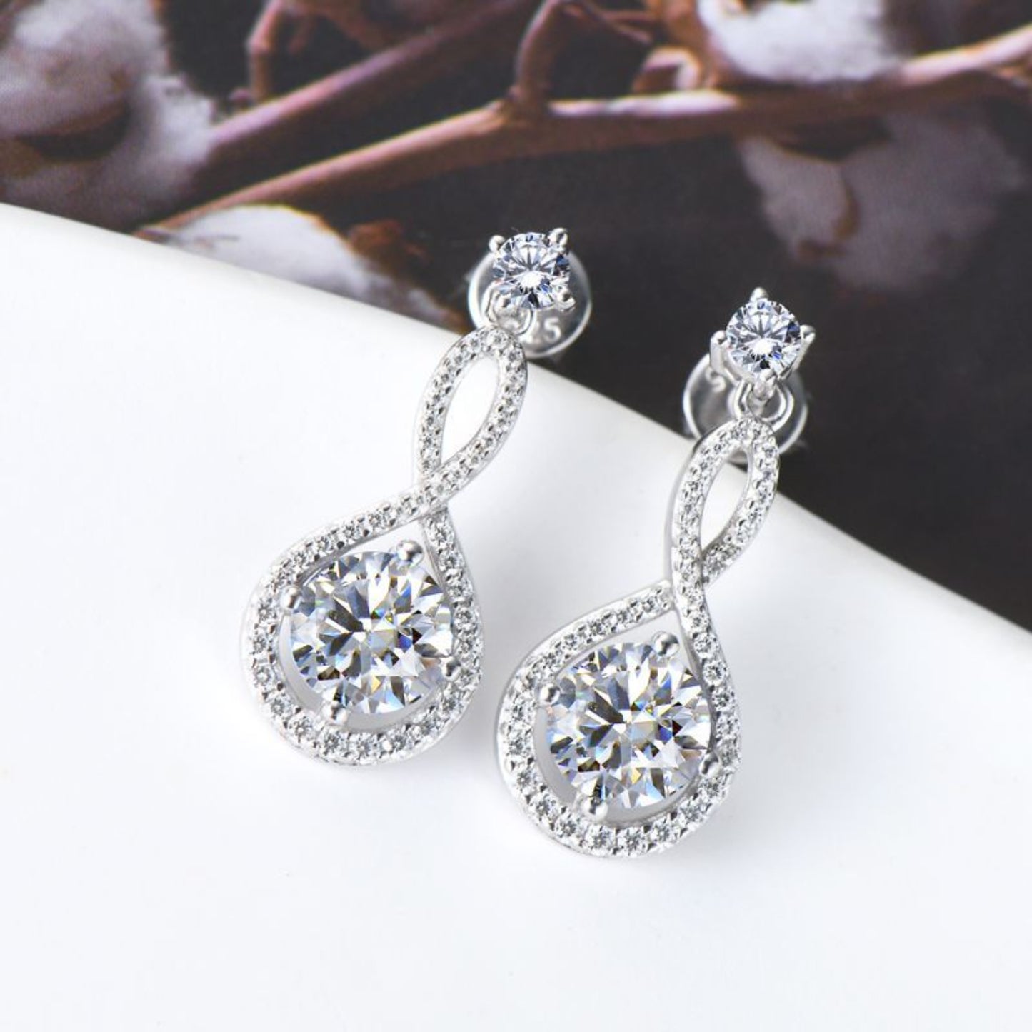 1 Carat Moissanite 925 Sterling Silver Earrings free shipping -Oh Em Gee Boutique