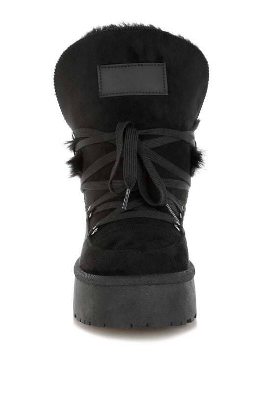 Noaya Chunky Faux Fur Snow Boots free shipping -Oh Em Gee Boutique