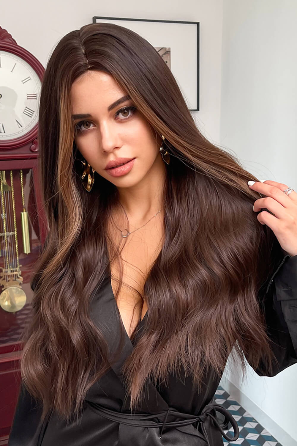 Full Machine Long Wave Synthetic Wigs 26'' free shipping -Oh Em Gee Boutique