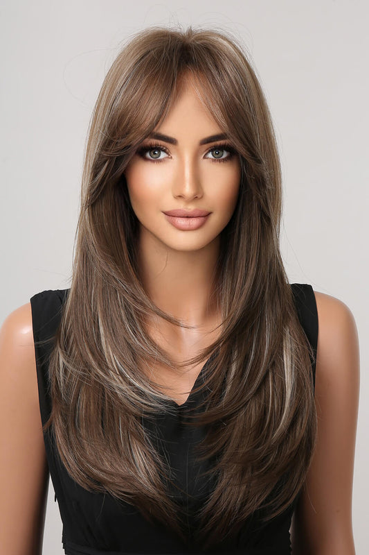 13*1" Full-Machine Wigs Synthetic Long Straight 22" free shipping -Oh Em Gee Boutique