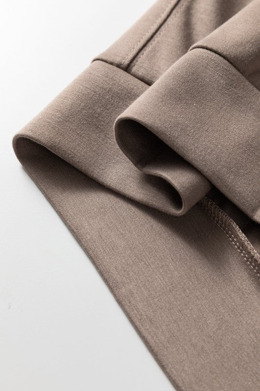 Solid Quarter-Zip Top and Drawstring Pants Set free shipping -Oh Em Gee Boutique