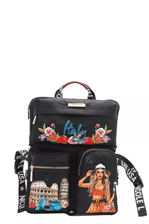 Nicole Lee USA Multi-Pocket Travel Backpack free shipping -Oh Em Gee Boutique