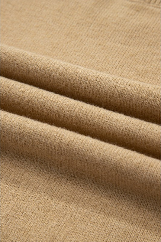 Leopard Bow Split Cuff Contrast Trim Sweater free shipping -Oh Em Gee Boutique