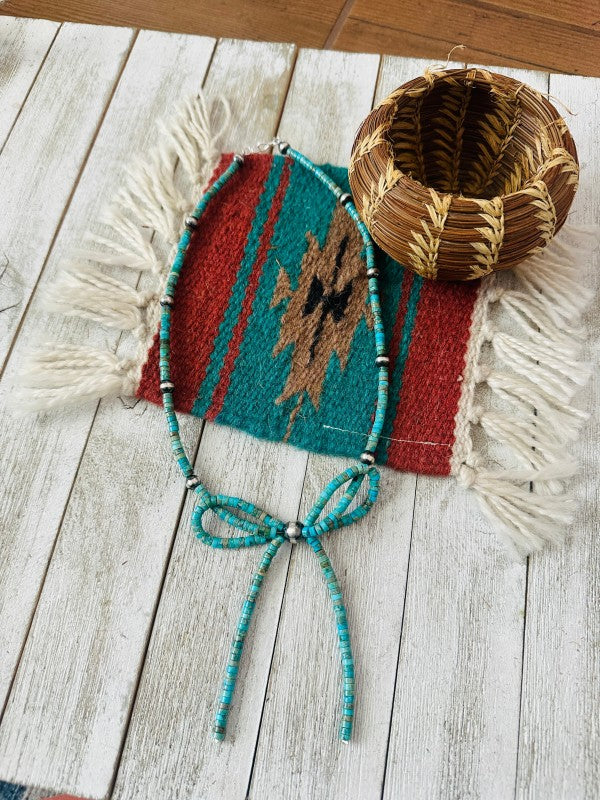 Handcrafted Sterling Silver & Turquoise Pearl Bead Necklace free shipping -Oh Em Gee Boutique