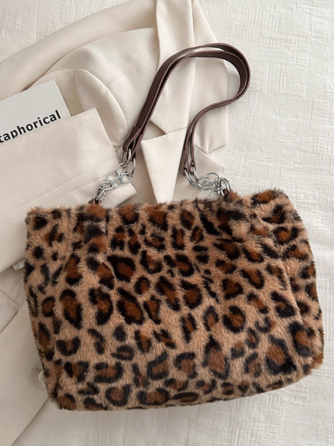 Faux Fur Leopard Shoulder Bag free shipping -Oh Em Gee Boutique