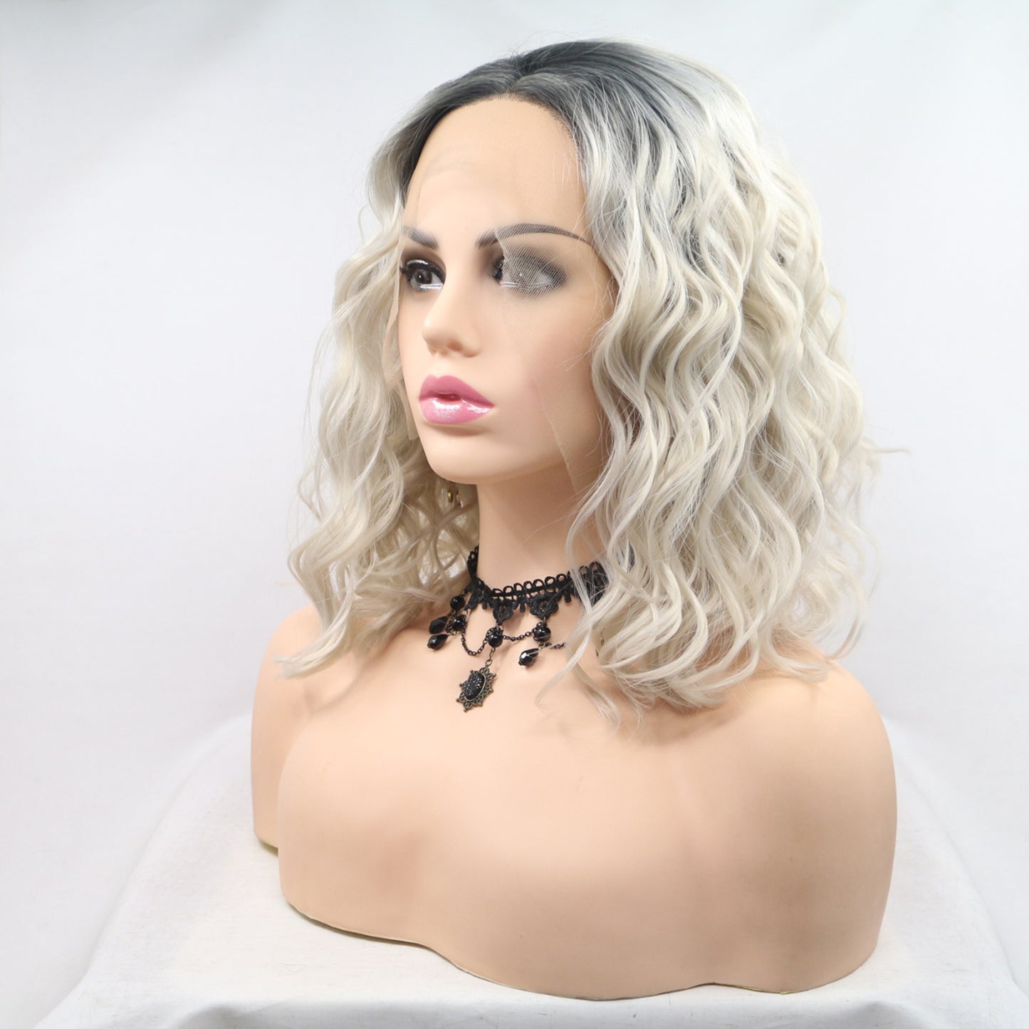 13*3" Lace Front Wigs Synthetic Mid-length Wavy 12" 130% Density free shipping -Oh Em Gee Boutique