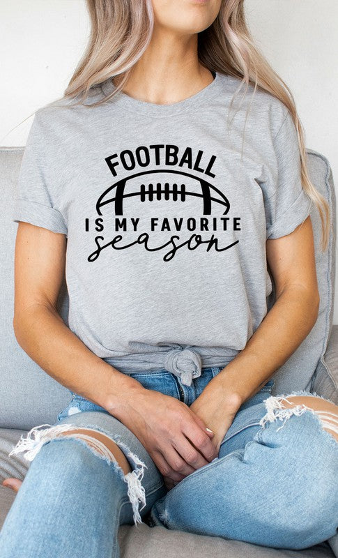 Football is my Favorite Season Graphic Tee  free shipping -Oh Em Gee Boutique