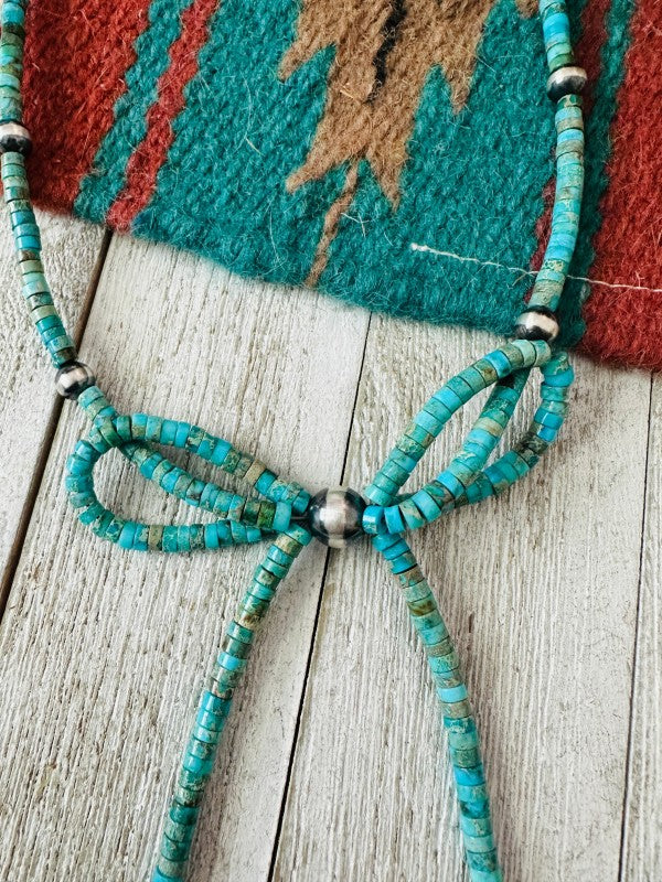 Handcrafted Sterling Silver & Turquoise Pearl Bead Necklace free shipping -Oh Em Gee Boutique