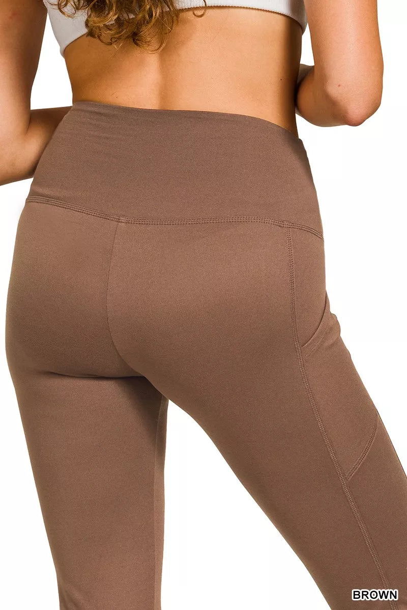 Zenana Brushed Dty Microfiber Flare Pants free shipping -Oh Em Gee Boutique