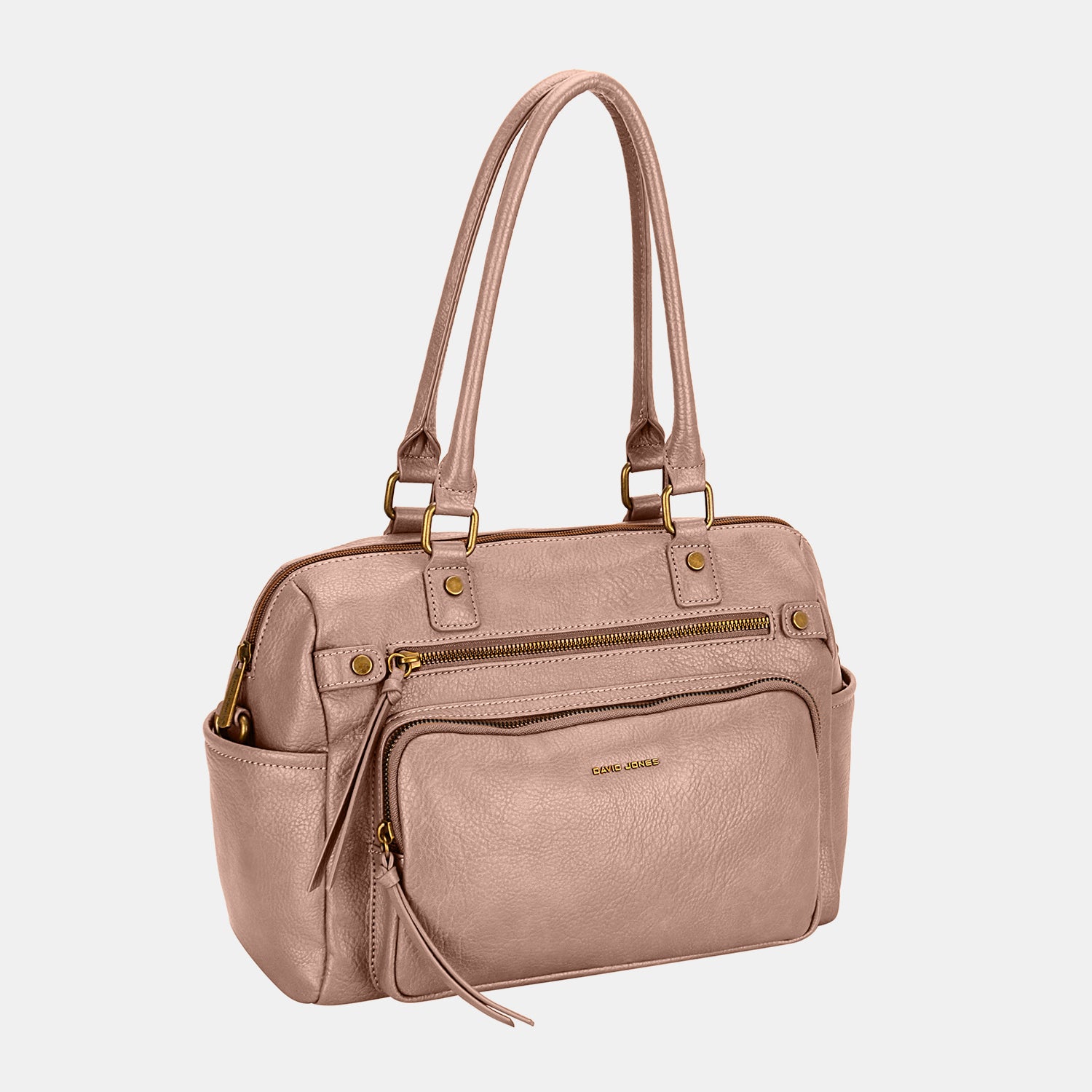 David Jones Zipper PU Leather Handbag free shipping -Oh Em Gee Boutique