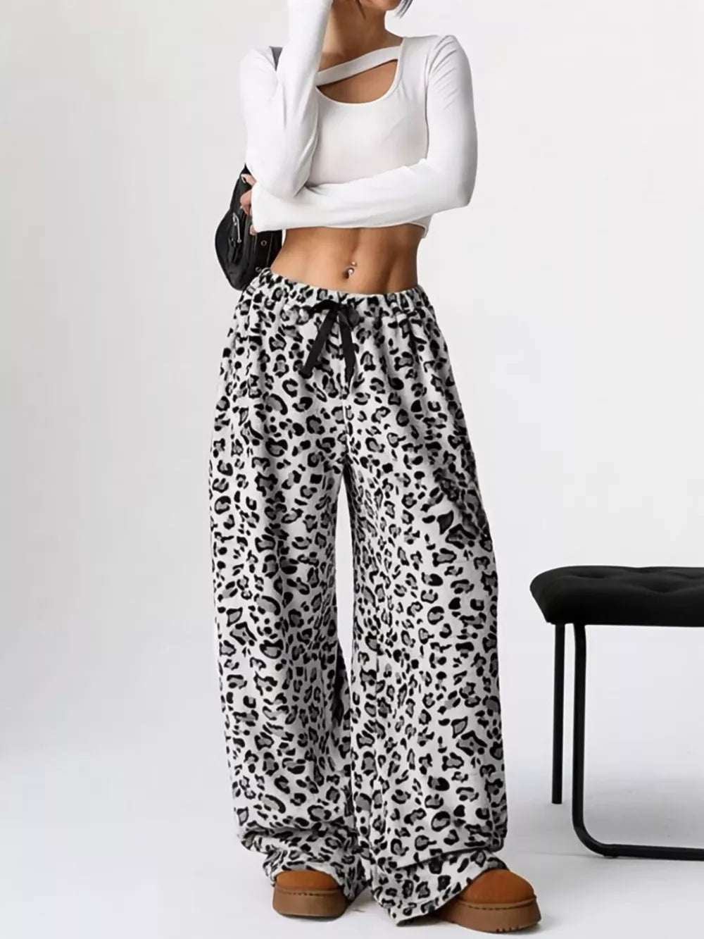 Wide Leg Plush Pants free shipping -Oh Em Gee Boutique