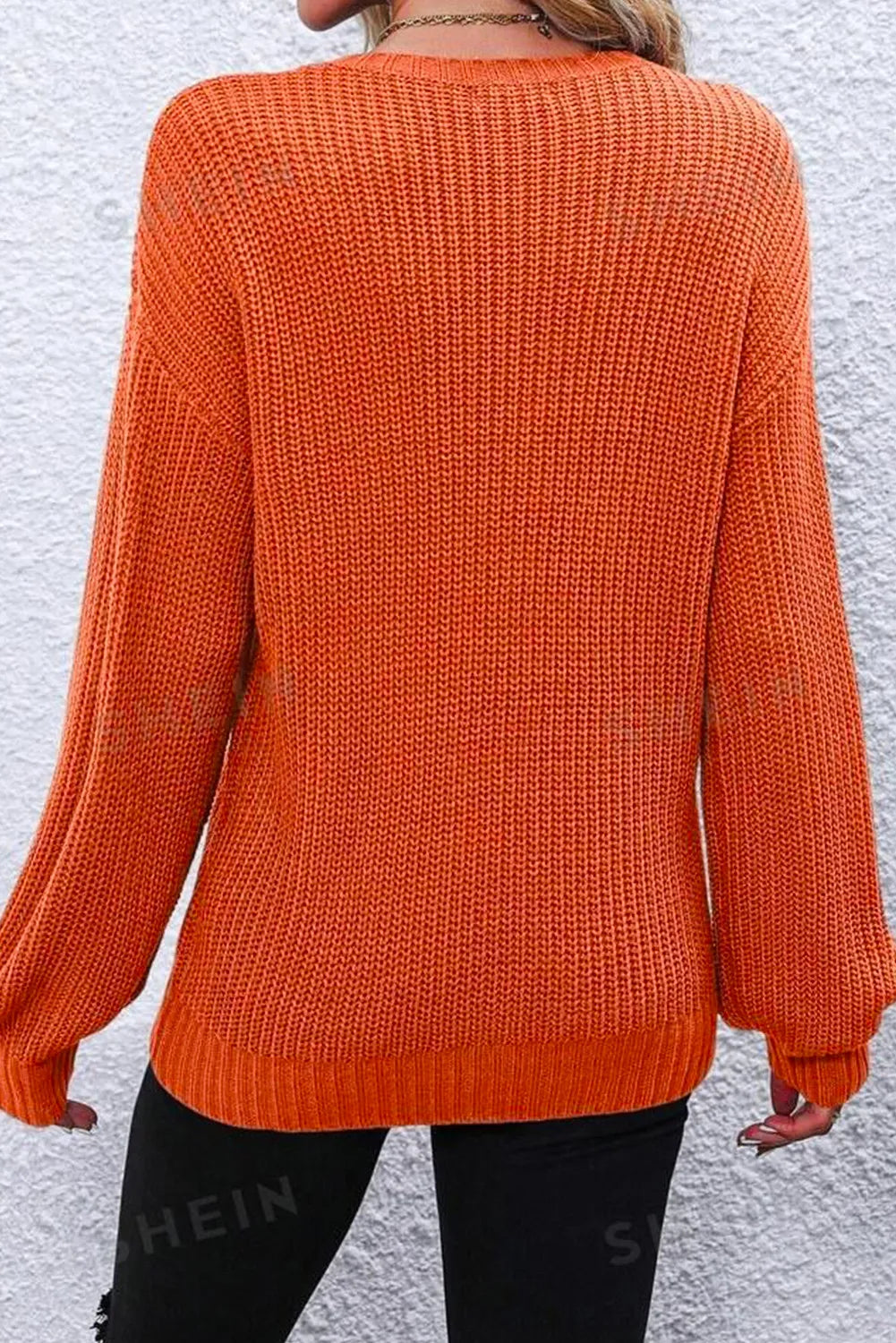 THANKSGIVING Round Neck Long Sleeve Sweater free shipping -Oh Em Gee Boutique