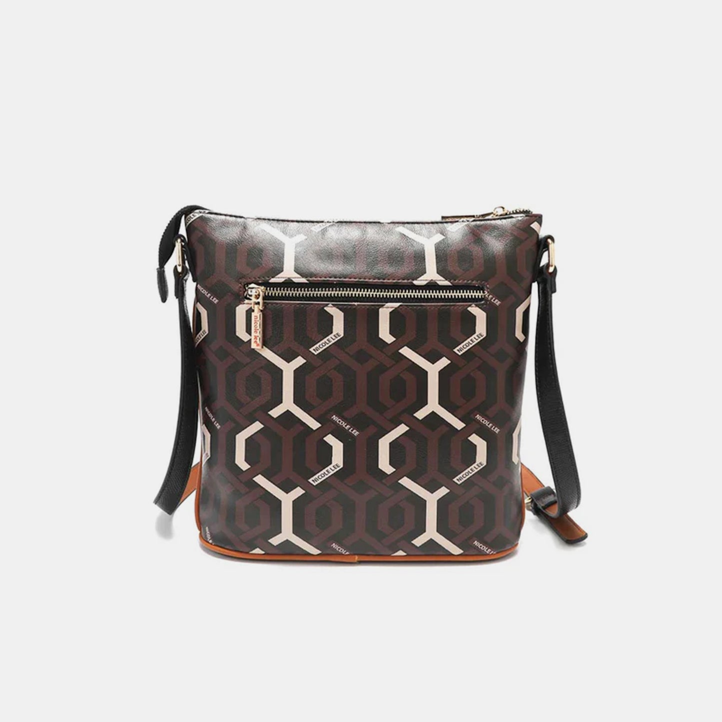 Nicole Lee USA Geometric Pattern Crossbody Bag free shipping -Oh Em Gee Boutique