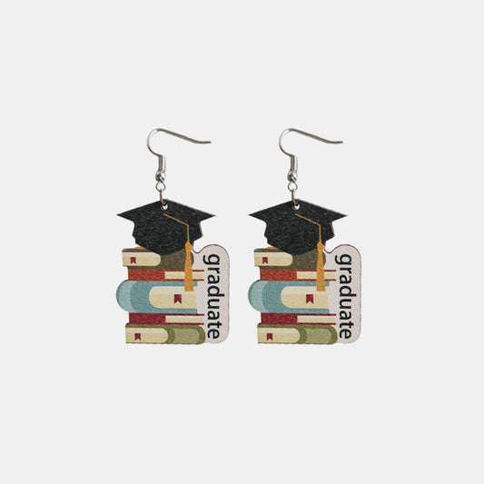 School Theme Wooden Dangle Earrings free shipping -Oh Em Gee Boutique