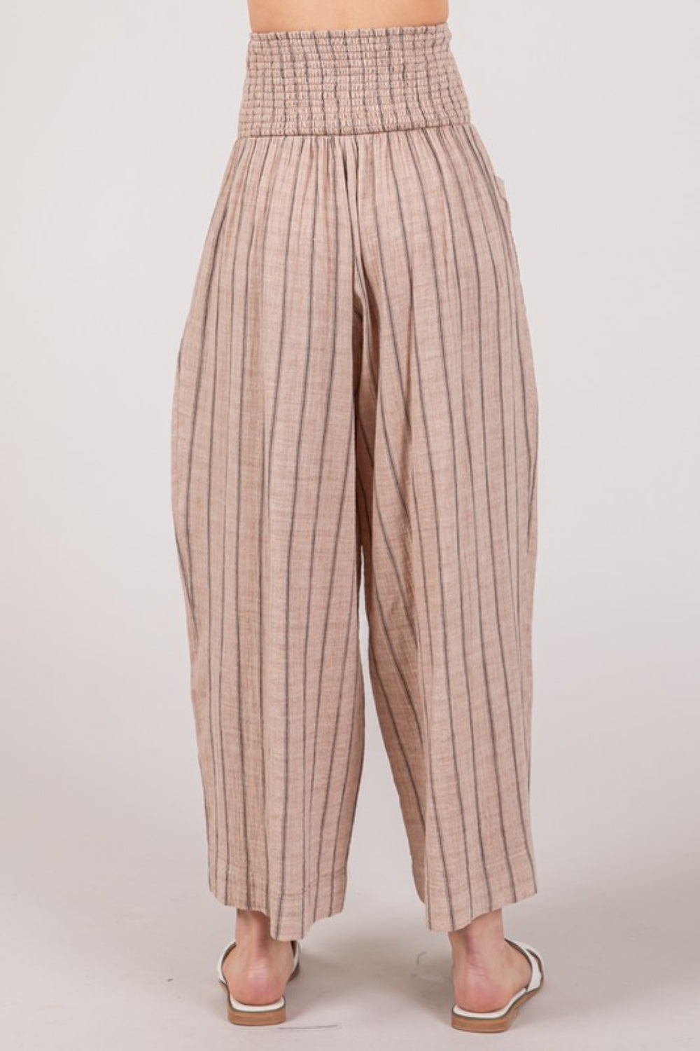 SAGE + FIG Cotton Gauze Wash Stripe Pants free shipping -Oh Em Gee Boutique