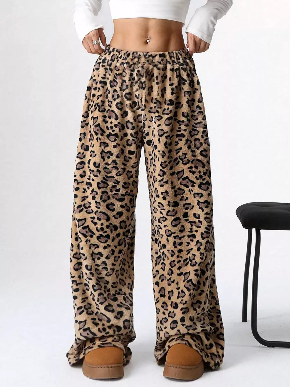 Wide Leg Plush Pants free shipping -Oh Em Gee Boutique