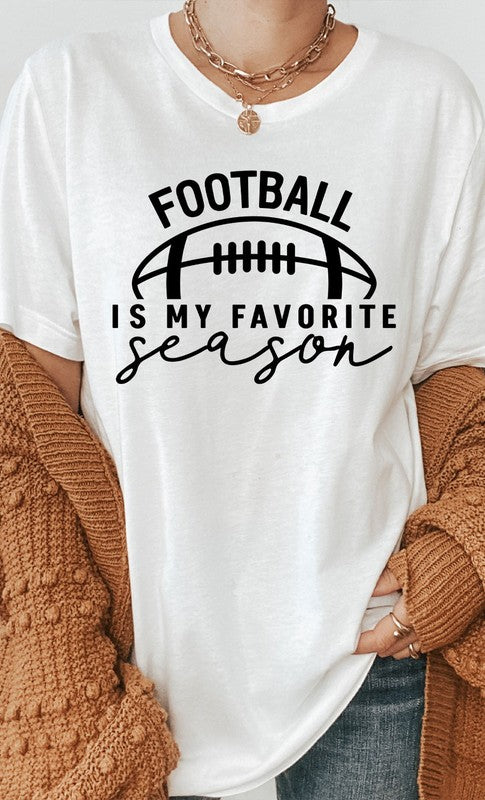 Football is my Favorite Season Graphic Tee  free shipping -Oh Em Gee Boutique
