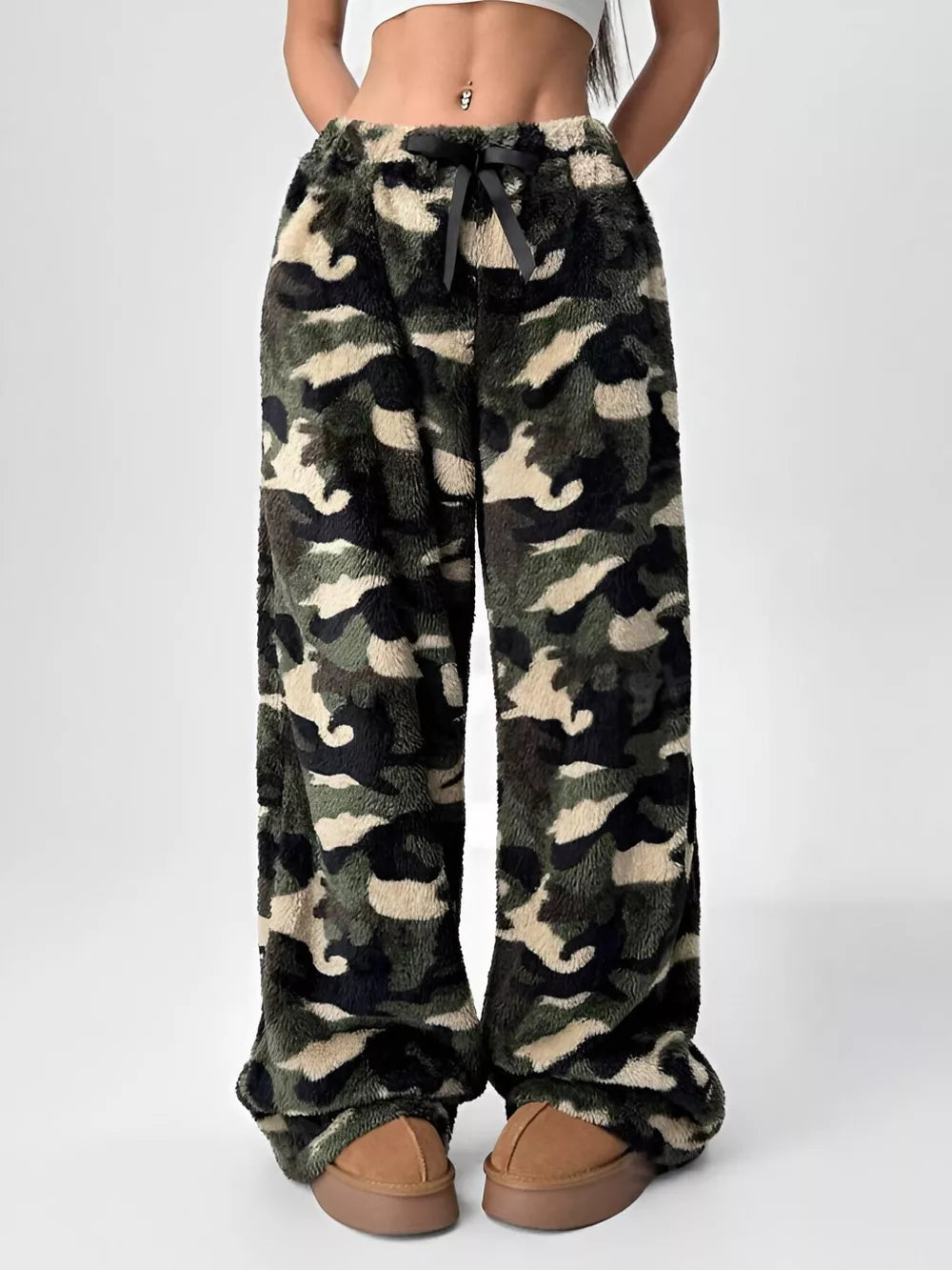 Wide Leg Plush Pants free shipping -Oh Em Gee Boutique