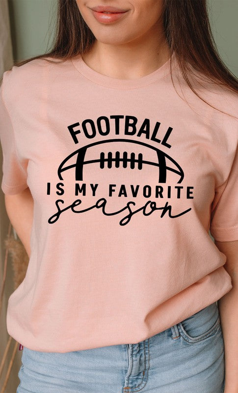 Football is my Favorite Season Graphic Tee  free shipping -Oh Em Gee Boutique