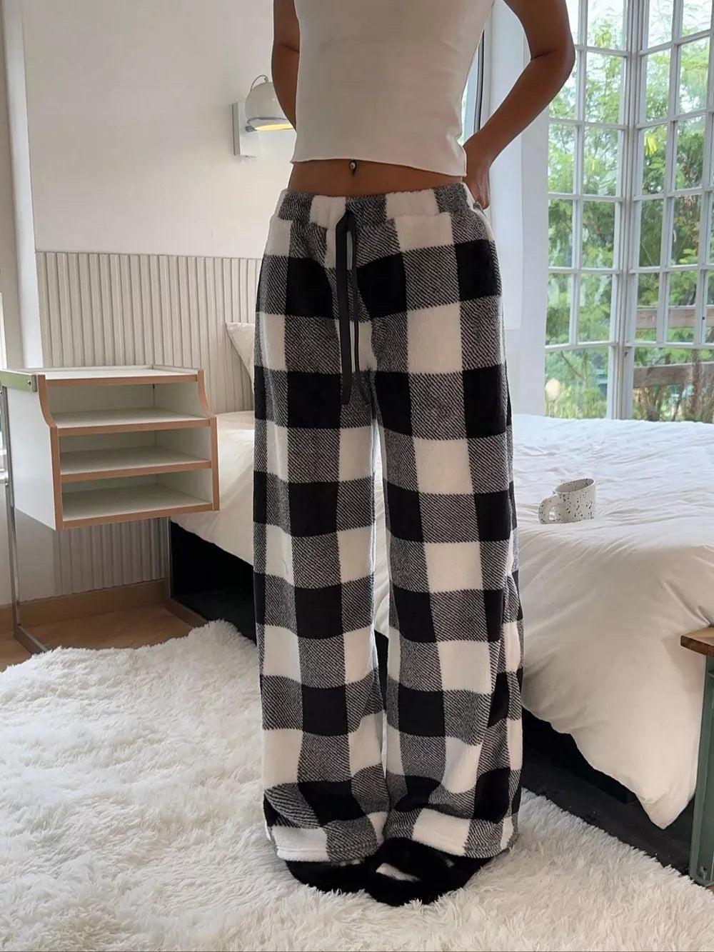 Wide Leg Plush Pants free shipping -Oh Em Gee Boutique