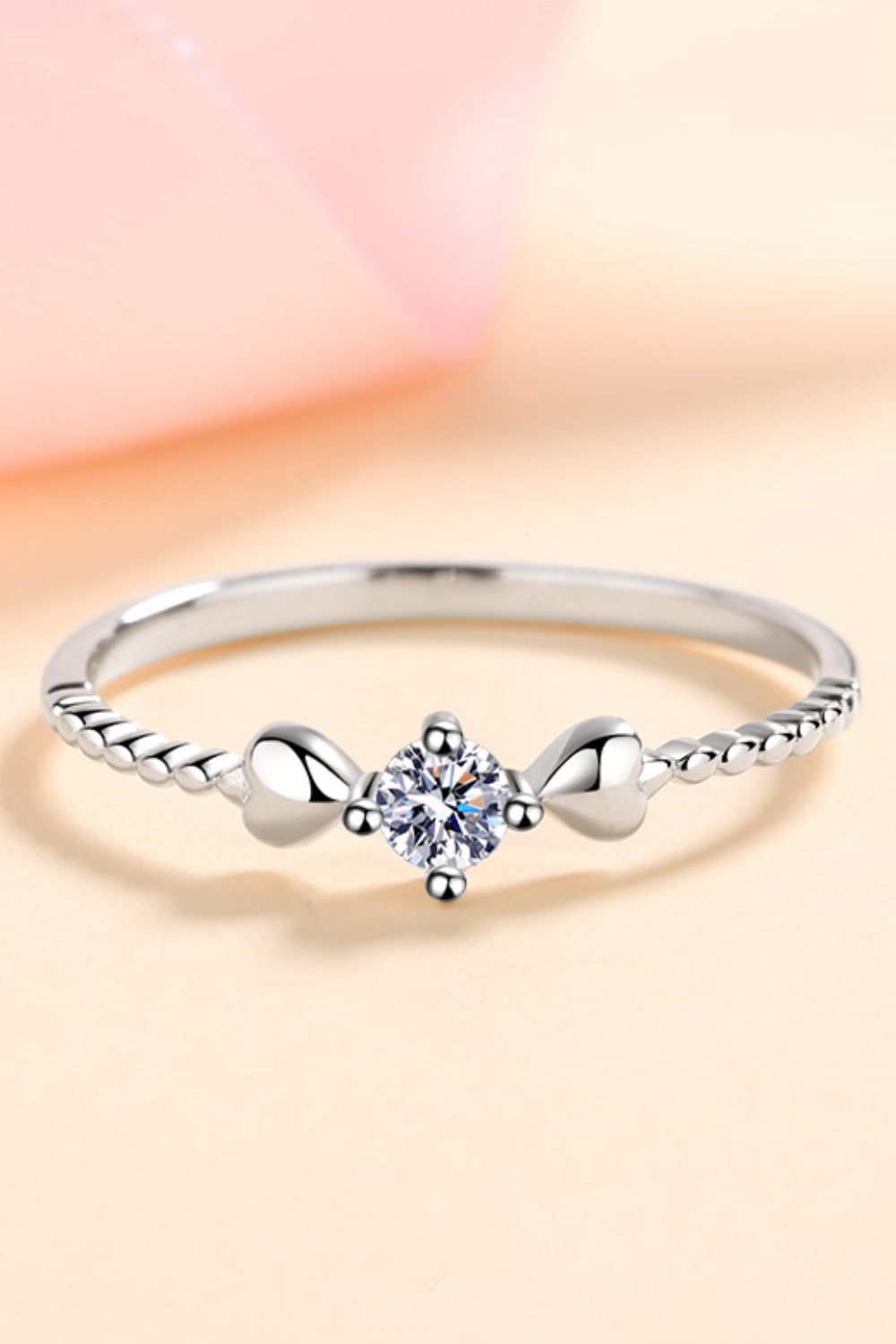 Moissanite Heart 925 Sterling Silver Ring free shipping -Oh Em Gee Boutique