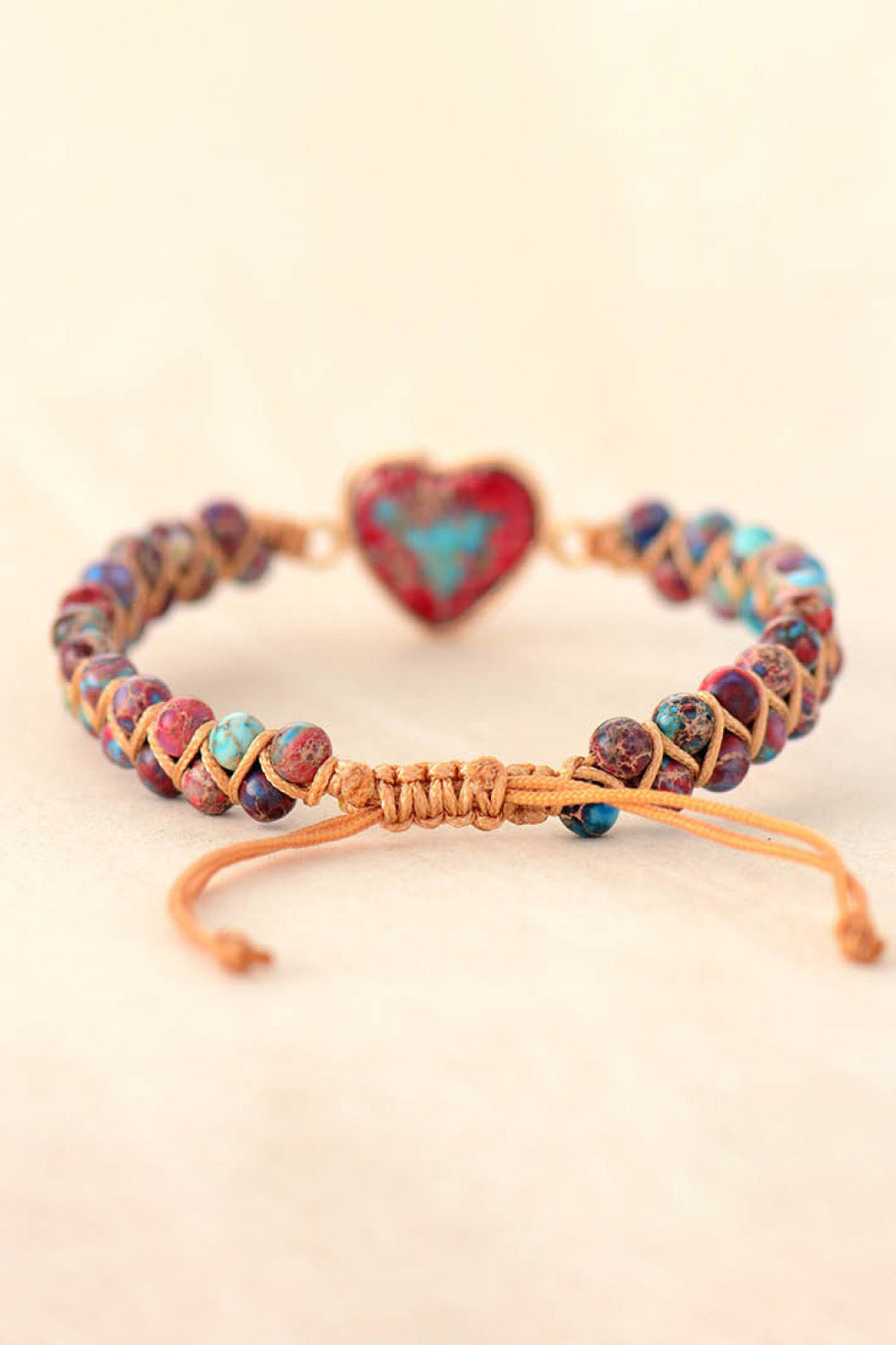 Handmade Heart Shape Natural Stone Bracelet free shipping -Oh Em Gee Boutique