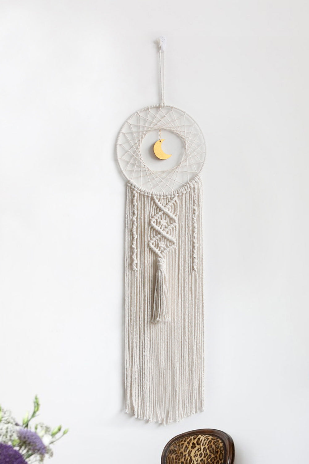 Bohemian Hand-Woven Moon Macrame Wall Hanging free shipping -Oh Em Gee Boutique