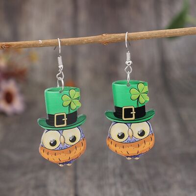 Owl Acrylic Dangle Earrings free shipping -Oh Em Gee Boutique