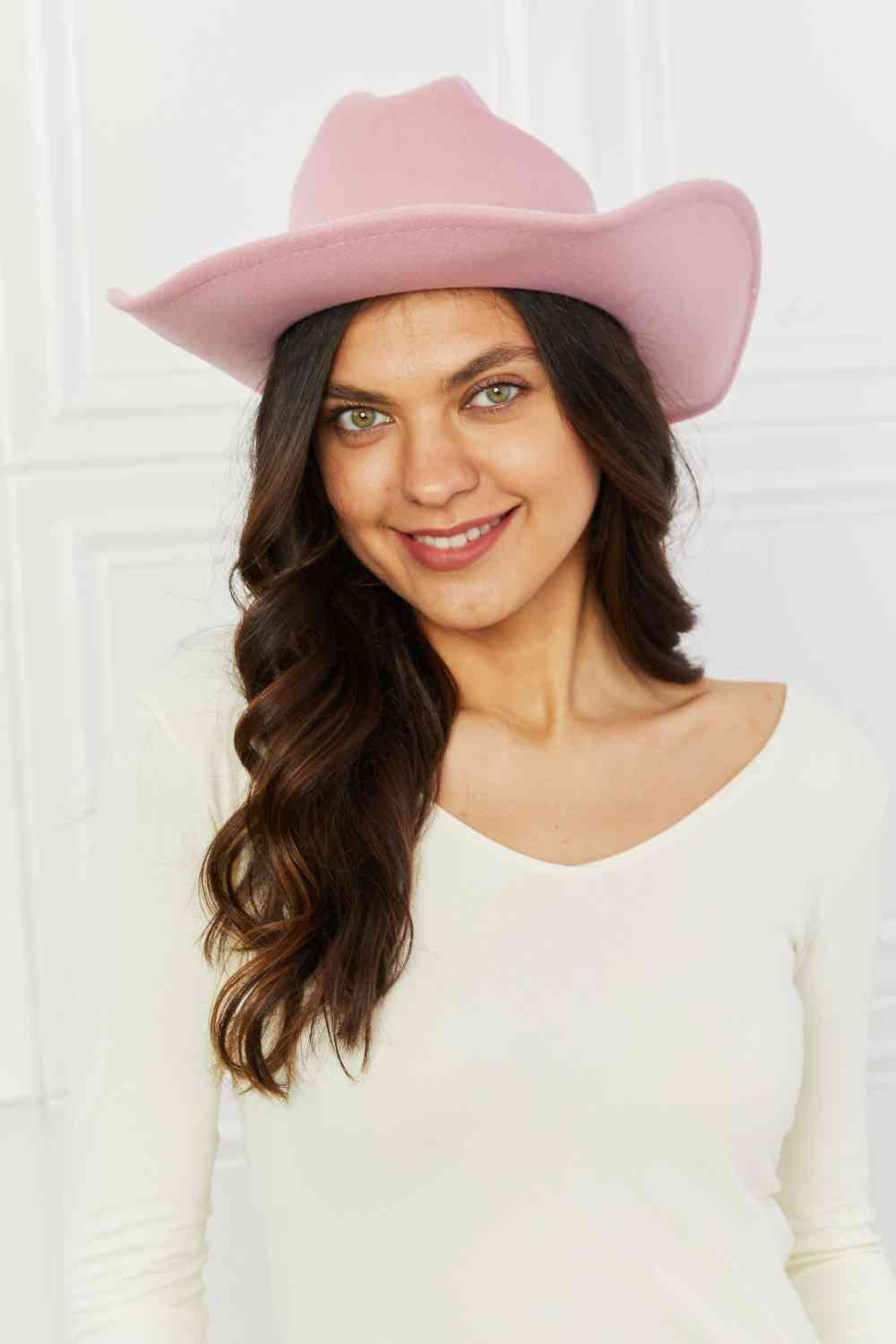 Fame Western Cutie Cowboy Hat in Pink free shipping -Oh Em Gee Boutique