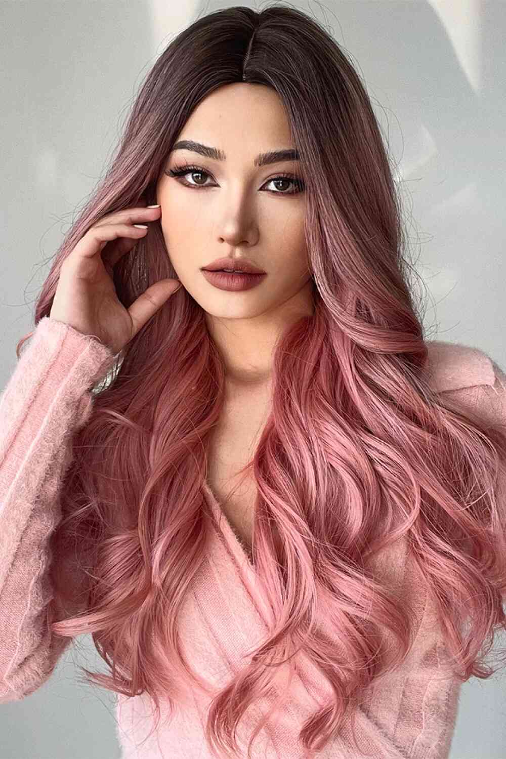 Fashion Wave Synthetic Long Wigs in Pink 26'' free shipping -Oh Em Gee Boutique