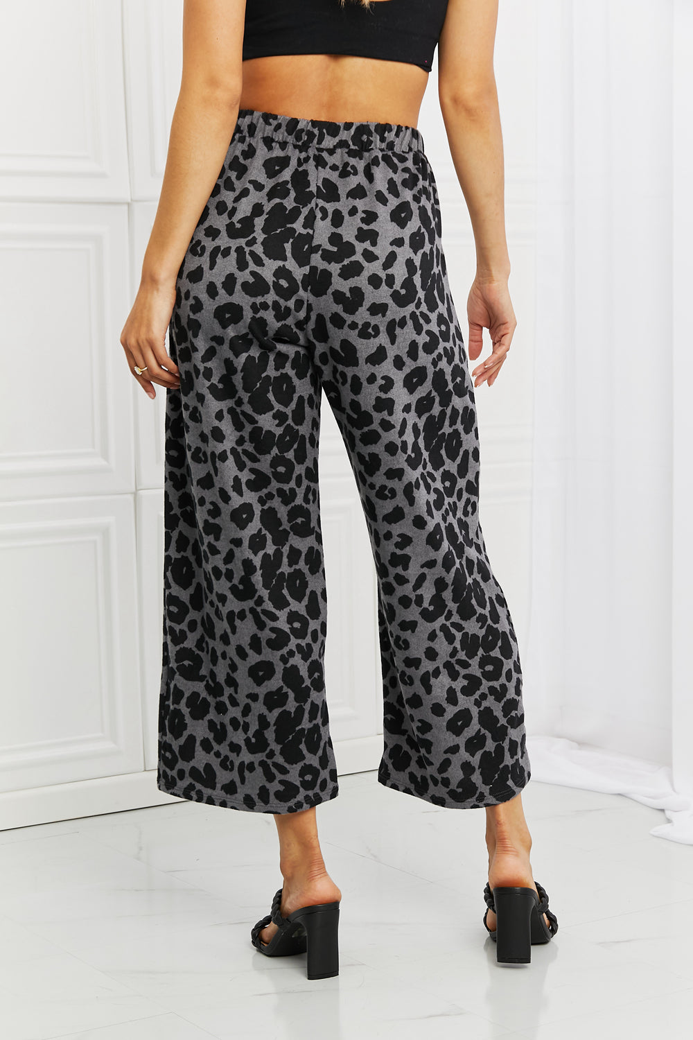 BOMBOM Stay Cozy Pattern Wide Leg Pants free shipping -Oh Em Gee Boutique