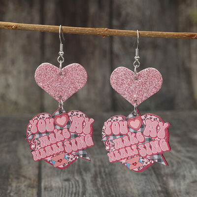 Heart Shape Wooden Earrings free shipping -Oh Em Gee Boutique