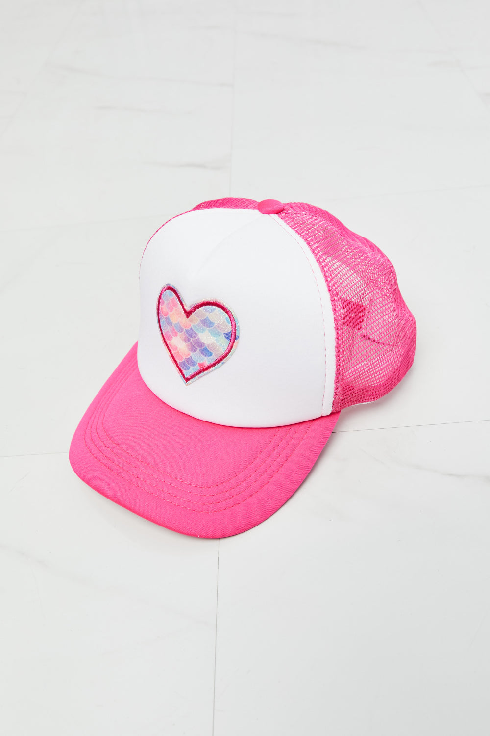 Fame Falling For You Trucker Hat in Pink free shipping -Oh Em Gee Boutique