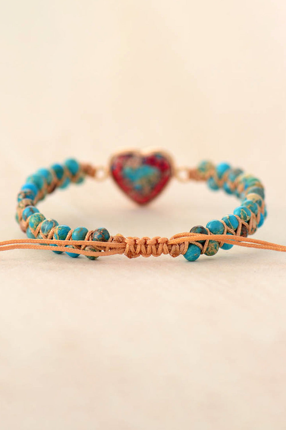 Handmade Heart Shape Natural Stone Bracelet free shipping -Oh Em Gee Boutique