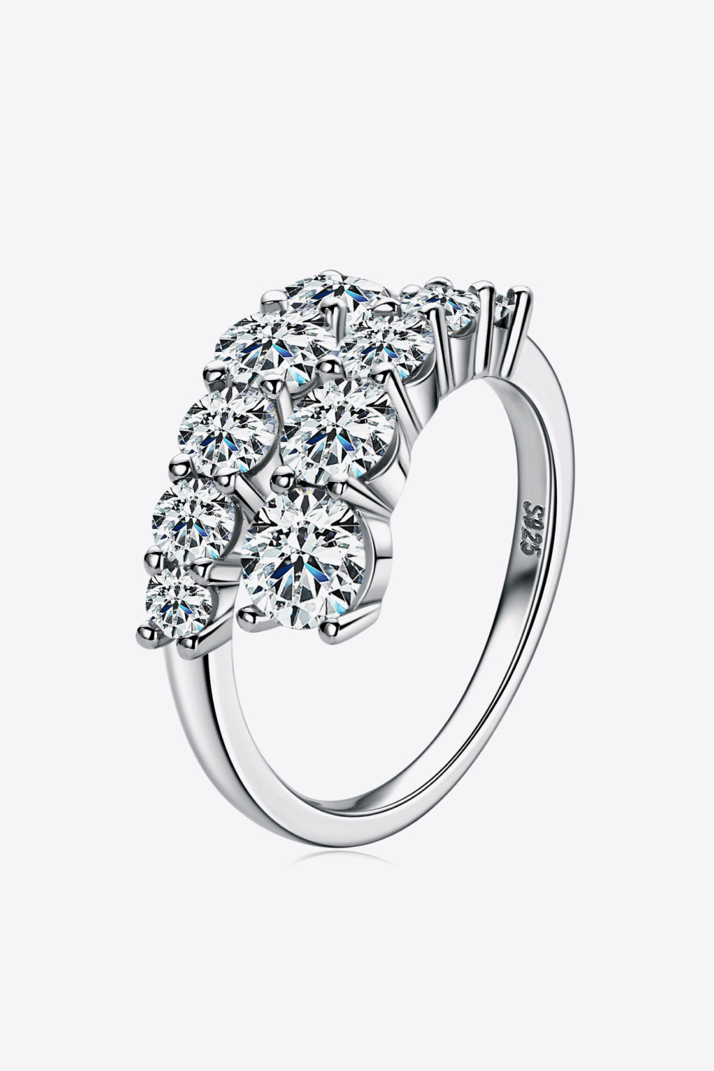 Moissanite 925 Sterling Silver Ring free shipping -Oh Em Gee Boutique