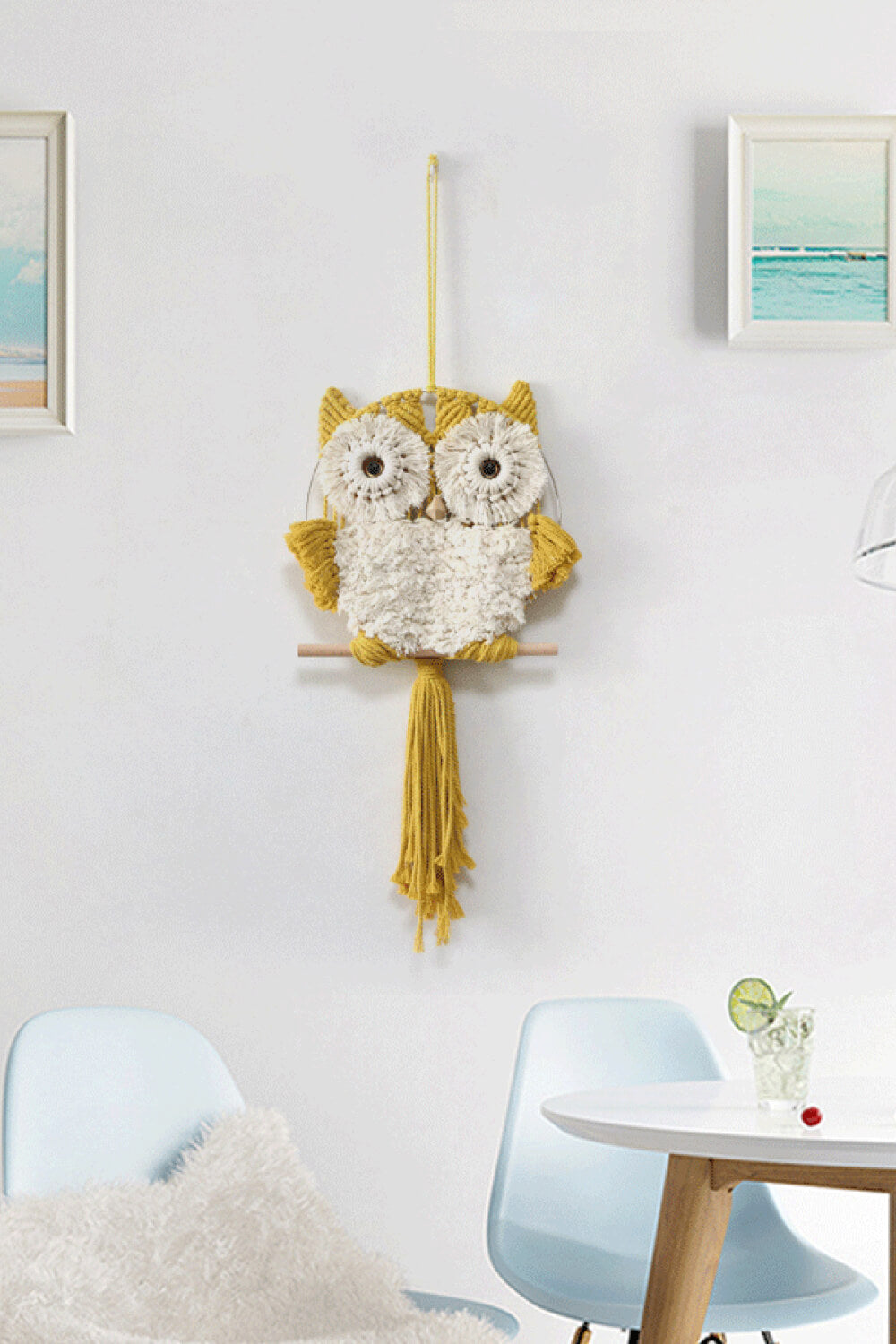 Hand-Woven Tassel Owl Macrame Wall Hanging free shipping -Oh Em Gee Boutique