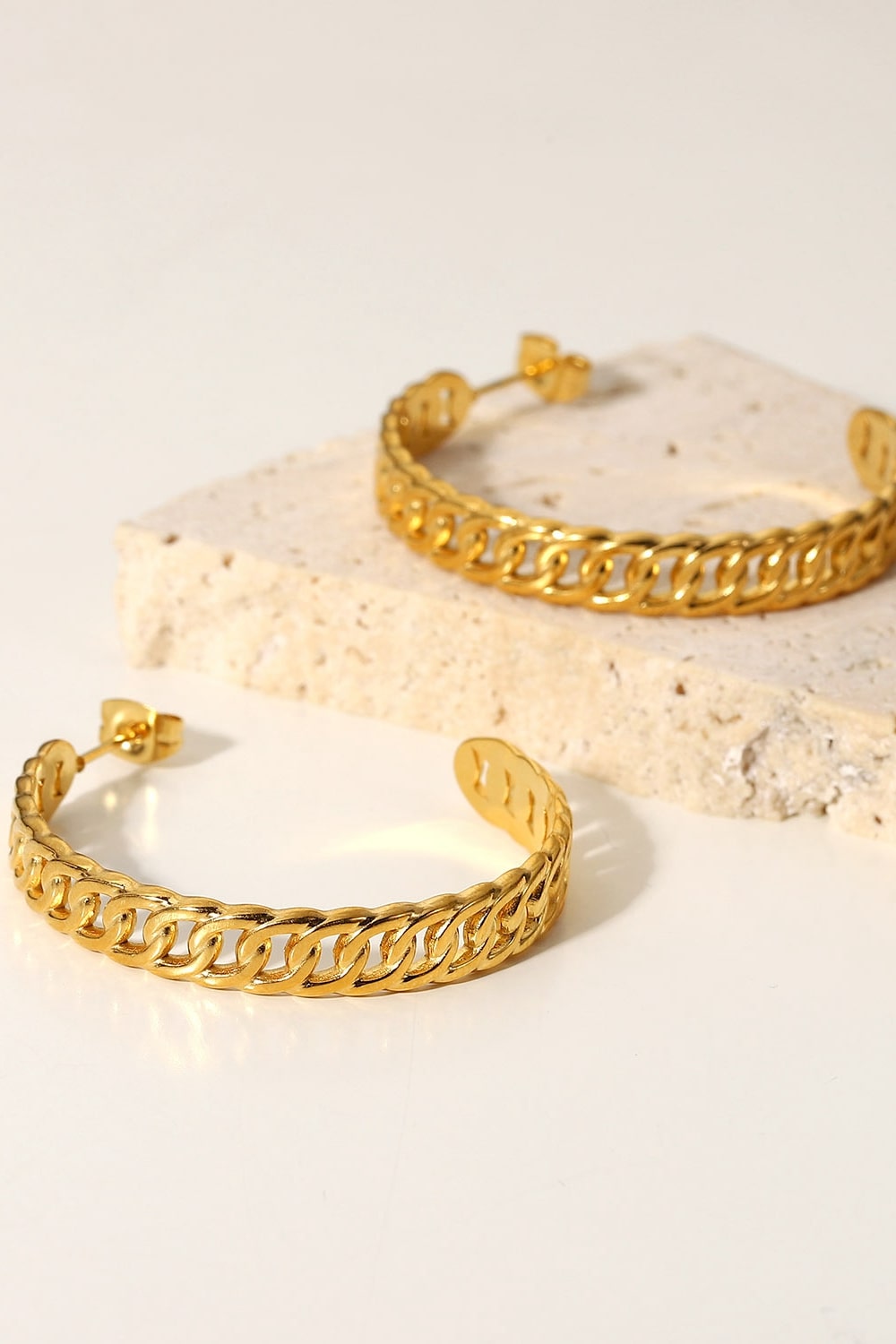 Crushing On You Chain C-Hoop Earrings free shipping - Oh Em Gee Boutique