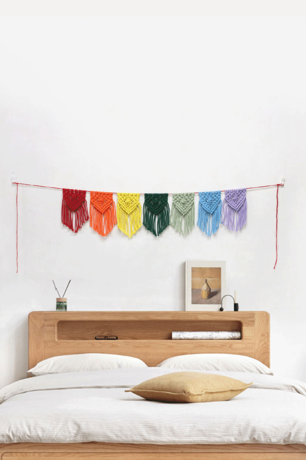 Rainbow Fringe Macrame Banner free shipping -Oh Em Gee Boutique