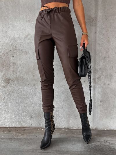 Drawstring Pants with Pockets free shipping -Oh Em Gee Boutique