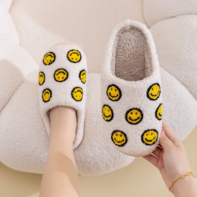 Melody Smiley Face Slippers free shipping -Oh Em Gee Boutique