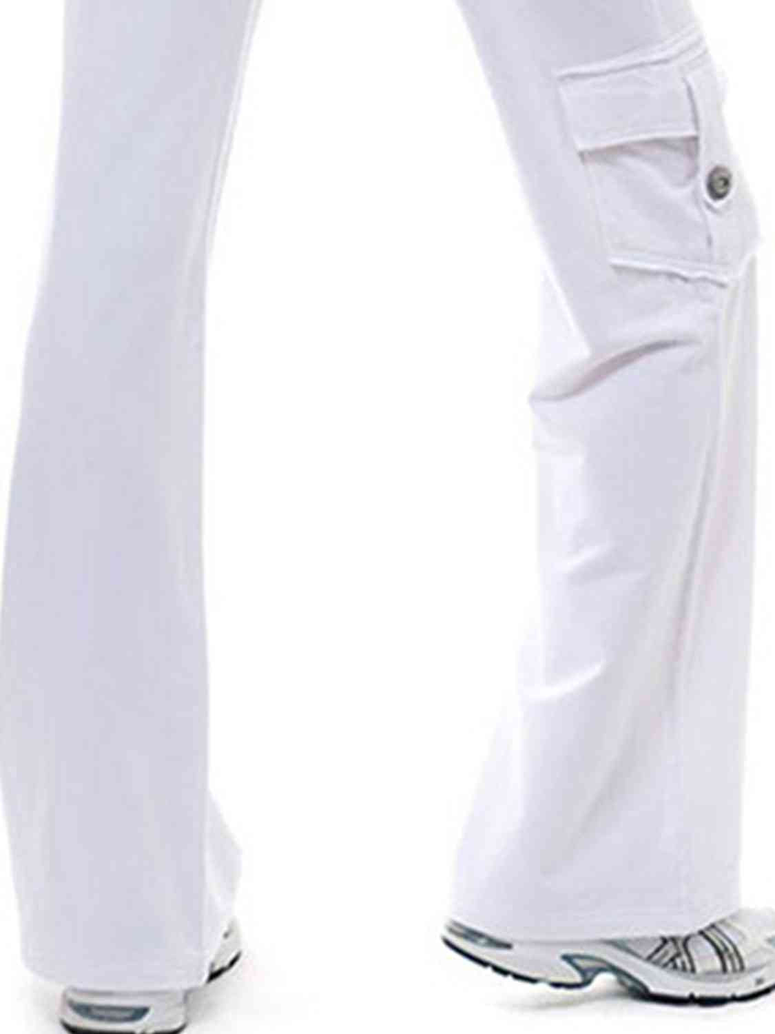 Mid Waist Pants with Pockets free shipping -Oh Em Gee Boutique