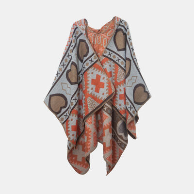 Jacquard Pattern Hooded Shawl free shipping -Oh Em Gee Boutique