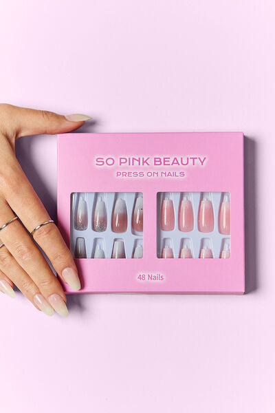 SO PINK BEAUTY Press On Nails 2 Packs free shipping -Oh Em Gee Boutique