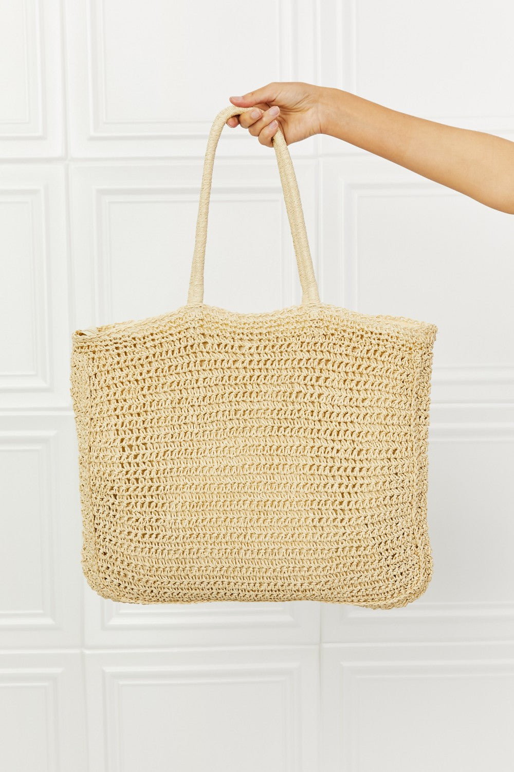 Fame Off The Coast Straw Tote Bag free shipping -Oh Em Gee Boutique