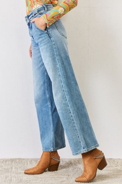 Kancan High Waist Wide Leg Jeans free shipping -Oh Em Gee Boutique